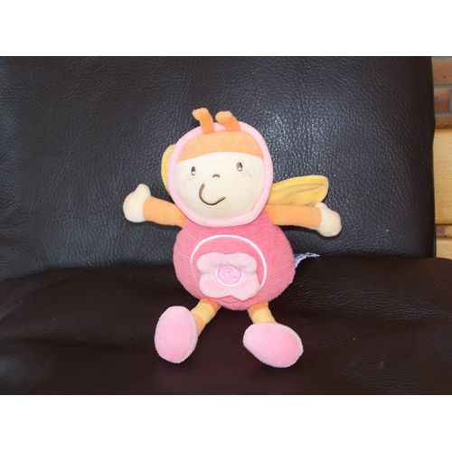 Doudou Papillon Chicco Rose Et Orange