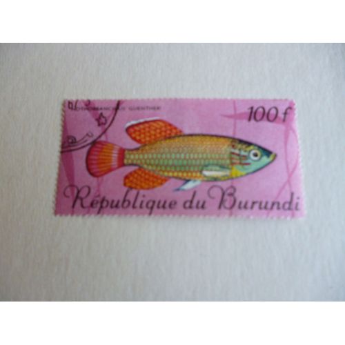 Timbre "Burundi :Nothobranchius Guentheri".