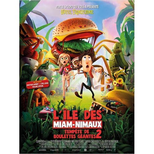 L'île Des Miam-Nimaux : Tempête De Boulettes Géantes 2/Deux - Cloudy With A Chance Of Meatballs 2- Véritable Affiche De Cinéma Pliée - Format 40x60 Cm - De Cody Cameron, Kris Pearn - 2014