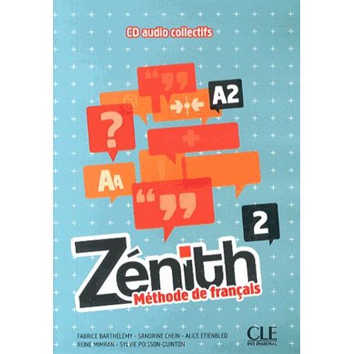 Zénith 2 A2 - Méthode De Français (3cd Audio)