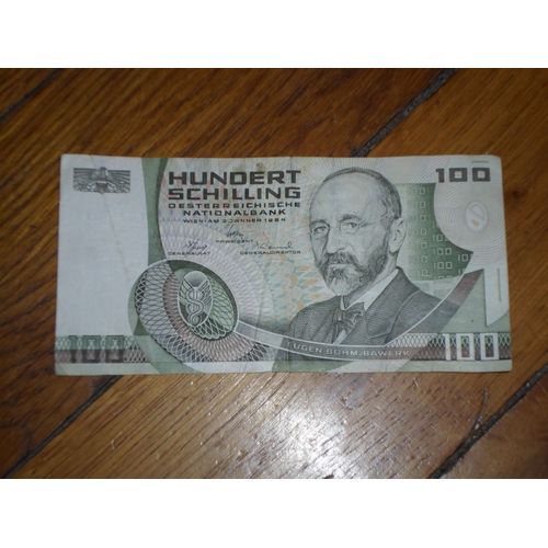 Billet De Banque, 100 Hundert  Schilling , Autriche , Oesterreichische Nationalbank, Eugen Bohm-Bawerk