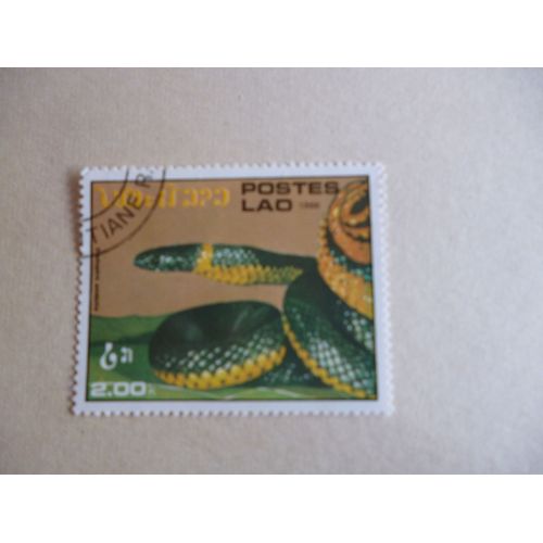 Timbre "Laos 1986 :Python :Diadophis Amabilis".