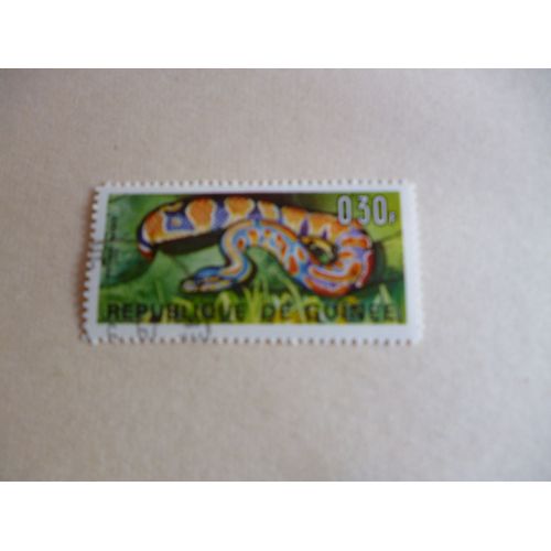 Timbre "Guinée :Python Regius".