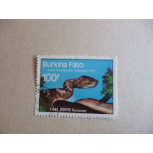 Timbre "Burkina Faso :1985 :Échis Leucogaster.B.Roman 1972".