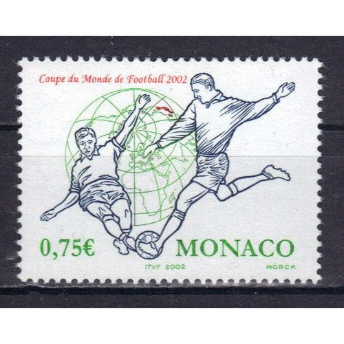 Monaco 2002 : Coupe Du Monde De Football 2002, En Corée Du Sud Et Au Japon : Joueurs Stylisés - Timbre Neuf **