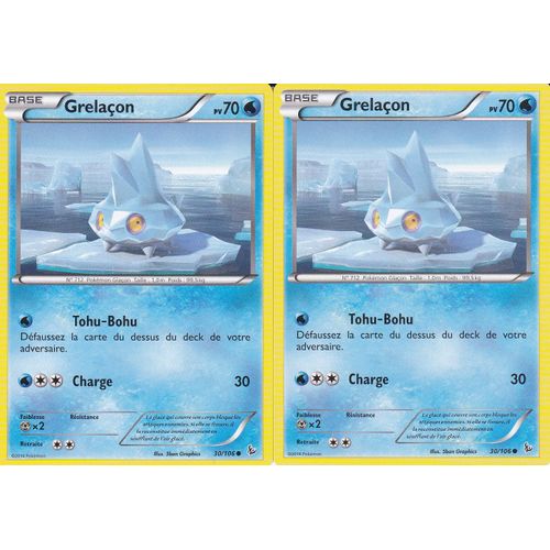 Lot De 2 Cartes Pokemon - Grelacon - 30/106 - Xy Etincelles -