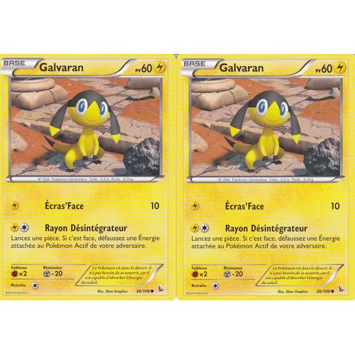 Lot De 2 Cartes Pokemon - Galvaran - 36/106 - Xy Etincelles -