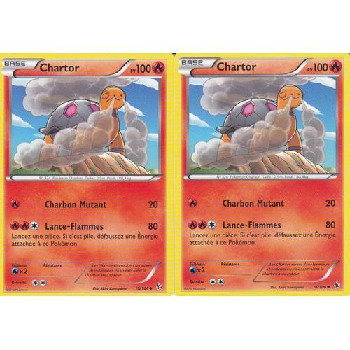 Lot De 2 Cartes Pokemon - Chartor - 16/106 - Xy Etincelles -