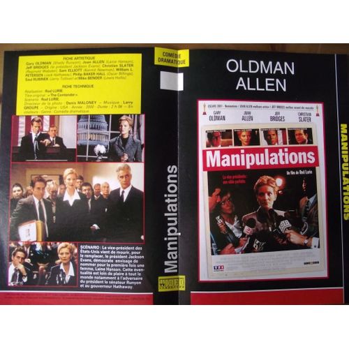 Tv Video.Jaquette Du Film.Manipulations.Réalisation.Rod Lurie Avec Gary Oldman Joan Allen Jeff Bridges Christian Slater