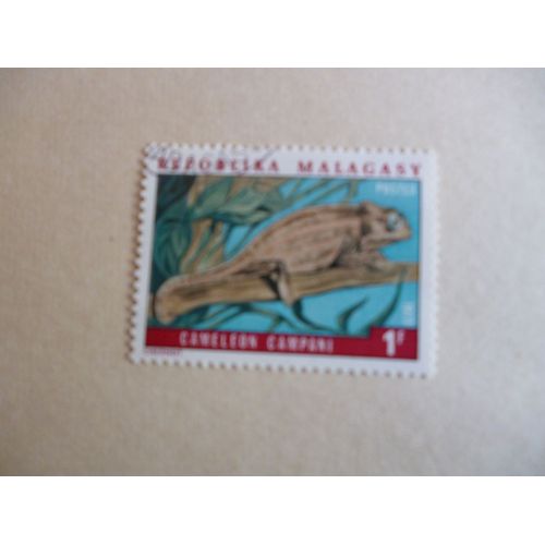Timbre "Malaisie 1973 :Caméléon Campani".