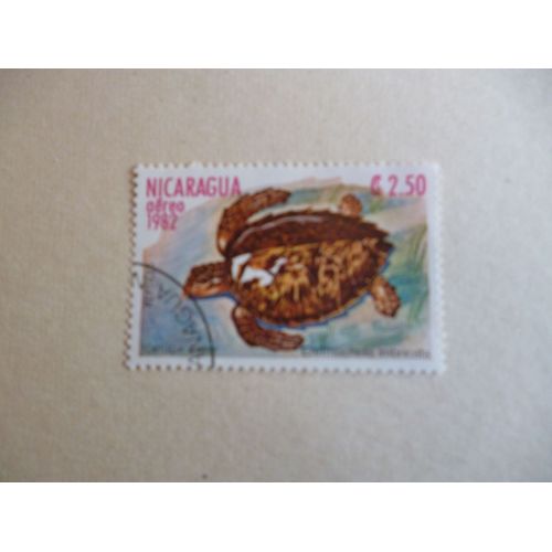 Timbre "Nicaragua 1982 :Tortue Carey".