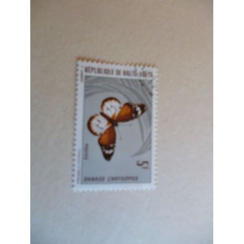 Timbre "Haute Volta : :Danaus Chrysippus".