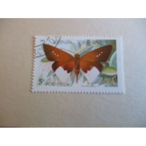 Timbre "Laos:Papillon:Iton Semamora".