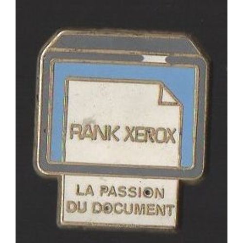 Pin's Photocopieur / Rank Xerox La Passion Du Document