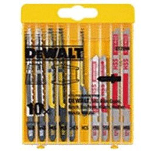 Dewalt coffret de 10 lames scies sauteuses pour le bois - réf. dt2290