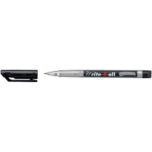 Stabilo Lot De 12 Marqueurs Permanent "Write-4-All" M Moyen 1 Mm Noir