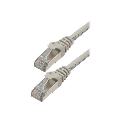 MCL Samar - Cordon de raccordement - RJ-45 (M) pour RJ-45 (M) - 10 m - SFTP - CAT 6a - démarré, sans halogène, sans crochet - gris