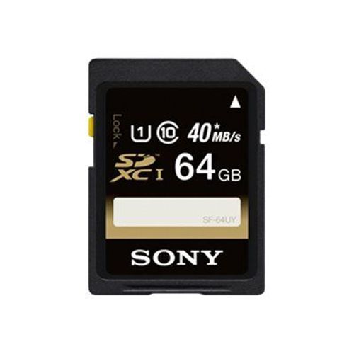 Sony SF64U - Carte mémoire flash - 64 Go - UHS Class 1 / Class10 - SDXC UHS-I - pour Cyber-shot DSC-RX100, DSC-RX100 II, DSC-RX100 III; Handycam HDR-AX2000, HDR-AX2000E