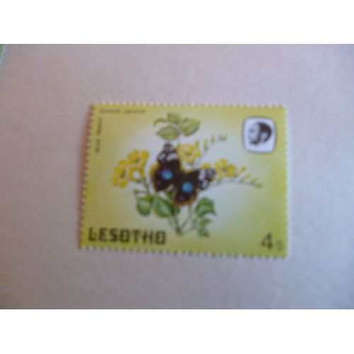 Timbre "Lesotho : Blue Pansy".