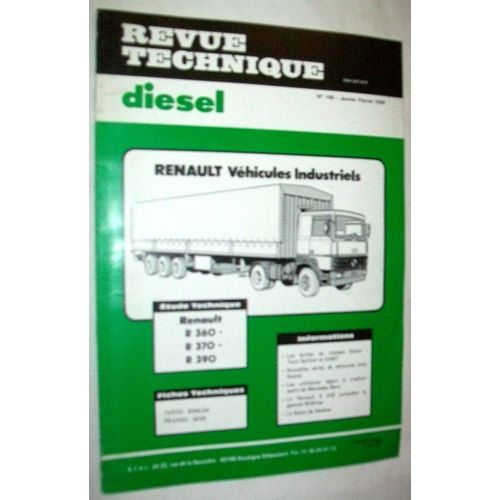 Revue Technique Diésel N° 149 - Renault Véhicule Industriels -  R360 - R370 - R390