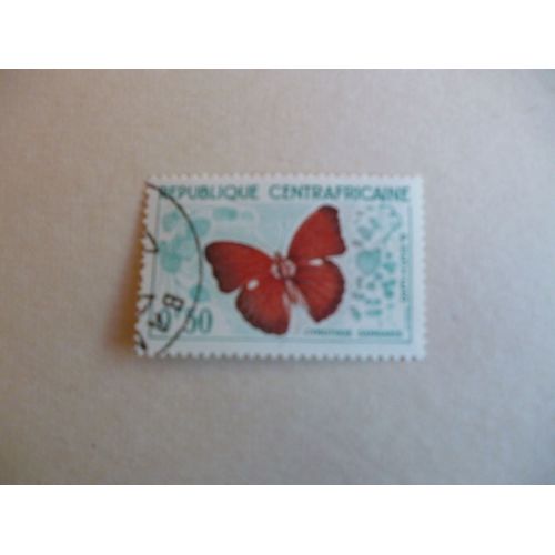 Timbre République Centrafricaine :Cynothoe Sangaris".