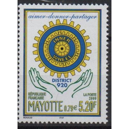 Mayotte Timbre Rotary 2000