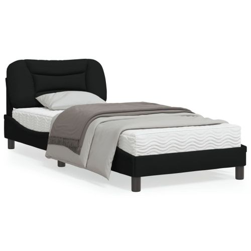 Vidaxl Cadre De Lit Avec Lumières Led Noir 90x200 Cm Tissu
