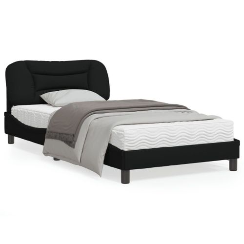 Vidaxl Cadre De Lit Avec Lumières Led Noir 100x200 Cm Tissu