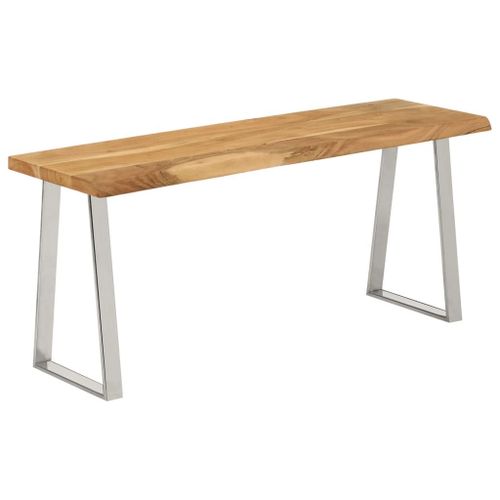 Vidaxl Banc Avec Bord Vivant 105 Cm Bois D'acacia Massif