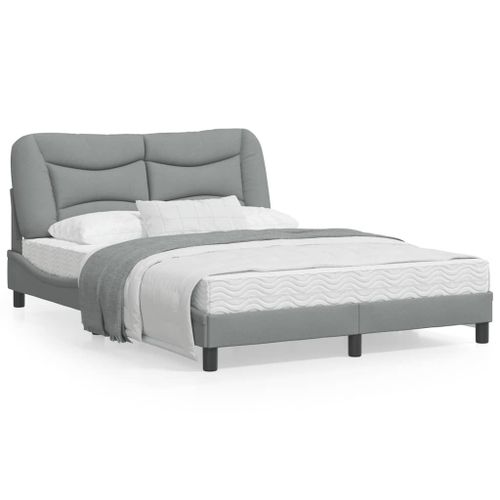Vidaxl Cadre De Lit Avec Lumières Led Gris Clair 120x200 Cm Tissu