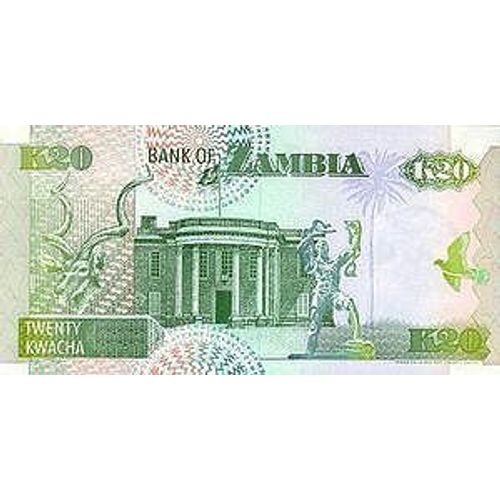 Billet De 20 Kwacha  Zambie