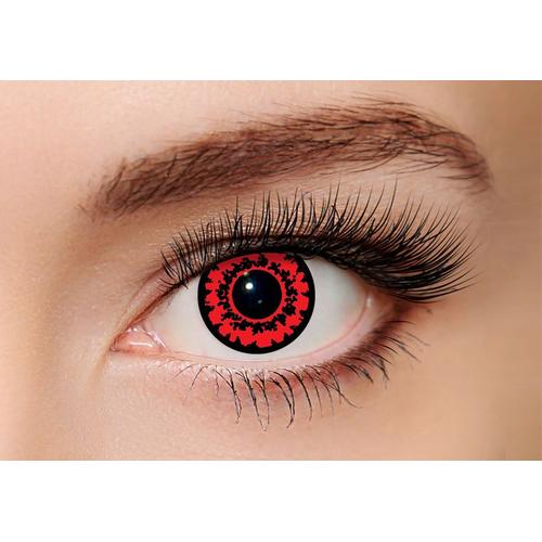 Paire De Lentilles De Contact, Motif Flamme, Couleur Rouge, Utilisables 12 Mois, Déguisement Manga,Costumes ,Cosplay, Convention Anime, Bonne Qualité,Boutique Paris, Black Sugar