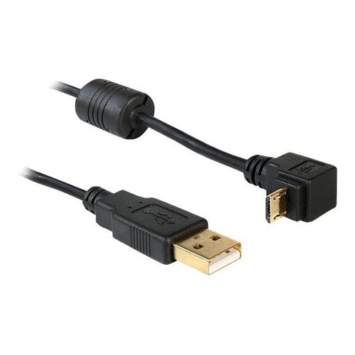 Delock - Câble USB - USB (M) pour Micro-USB de type B (M) - 1 m - connecteur à 90°