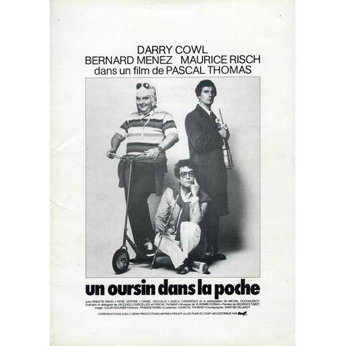 Un Oursin Dans La Poche, Synopsis Dépliant, Pascal Thomas, Darry Cowl, Maurice Risch, Bernard Ménez