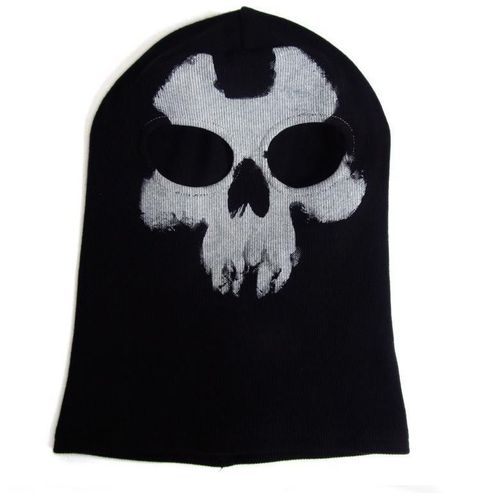 Cagoule Masque  Avec Deux Trous. Yeux Tissu Respirant. Motif Tête De Mort "Ghost Fantôme". Crâne Tête De Mort Militaire Soldat Armée Pour Halloween. Convention Jeu Vidéo Cosplay, Costume "Punk Call Of Duty"