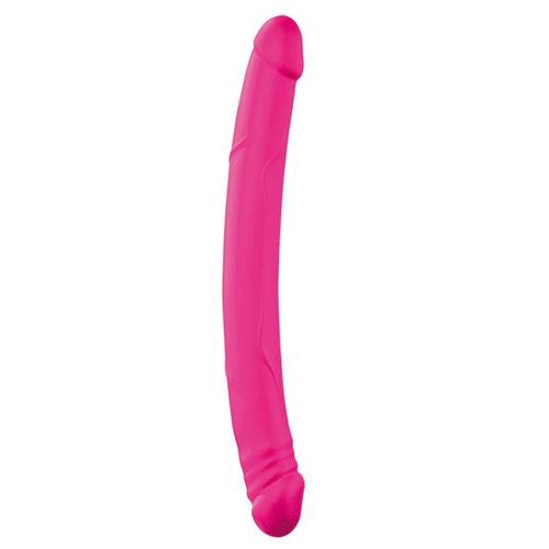 Sextoy Double Dong Gode Nervure Silicone Marc Dorcel Double Dong 42cm Rose