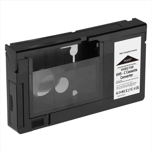 Adaptateur Cassette VHS-C Pour Caméscopes SVHS VHS-C VHSC100 JVC RCA Panasonic Hurized VHS Adaptateur Cassette Pas Pour 8Mm/Minidv/Hi8 - Noir