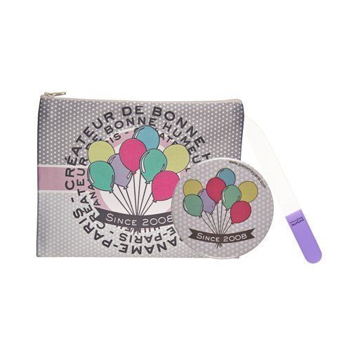 Paname-Paris Bonne Humeur Coffret Trousse + Miroir + Mini Lime Verre 