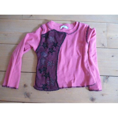 T-Shirt Fashion Express Rose 5 Ans Manches Longues
