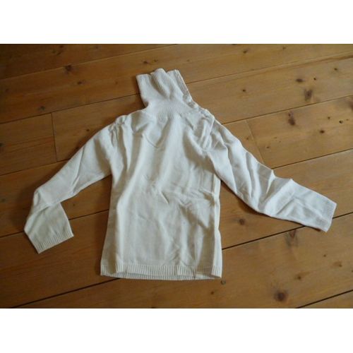 Pull Tex Col Roulé Blanc 5 Ans