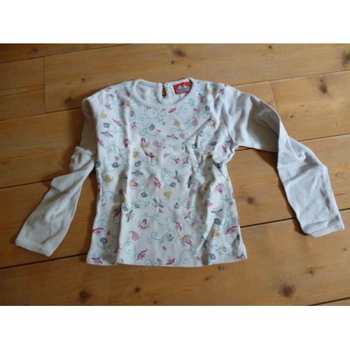Top Sergent Major À Manches Longues 5 Ans Bleu Imprimé Fleurs