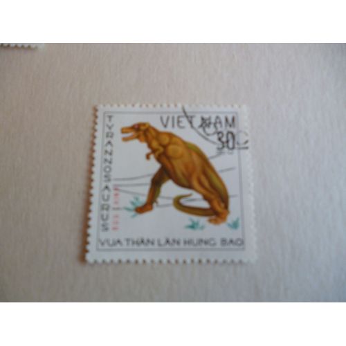 Timbre "Vietnam : Tyrannosaure".