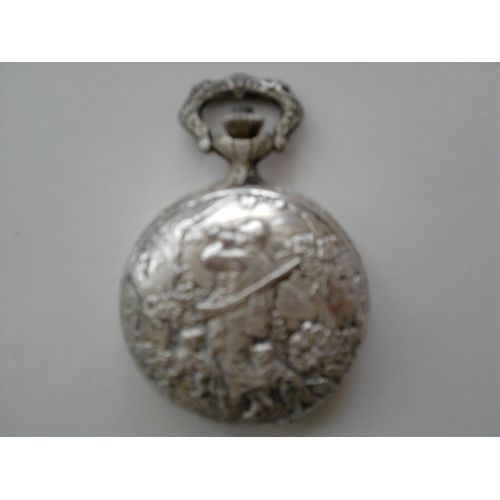 Montre A Gousset En Metal Argente