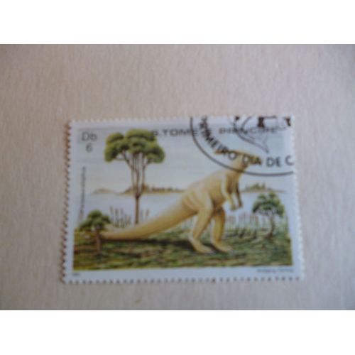 Timbre "Tome Et Principe  1982 : Parasaurolophus".