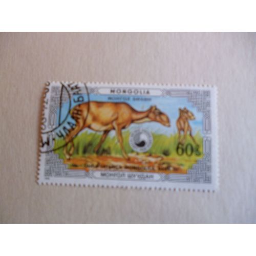 Timbre "Mongolie :Saïga Tatarica Mongolica."