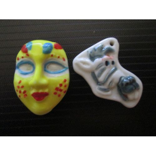 Lot De 2 Fèves : Masque Et Zébre
