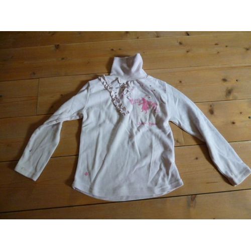 Sous-Pull Kiss Melody Col Roulé 5 Ans Rose "Just Like A Princess