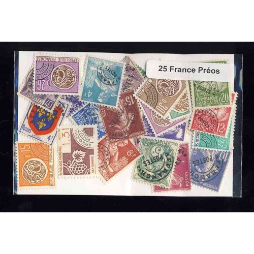 France Préoblitérés 25 Timbres Différents