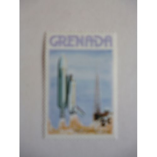 Timbre "Grenadines :Shuttle De L'espace:Décollage".