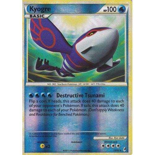 Carte Pokemon - Kyogre - 12/95 - Holo Reverse - Call Of Legends ( Appel Des Legendes ) - Carte Anglaise -